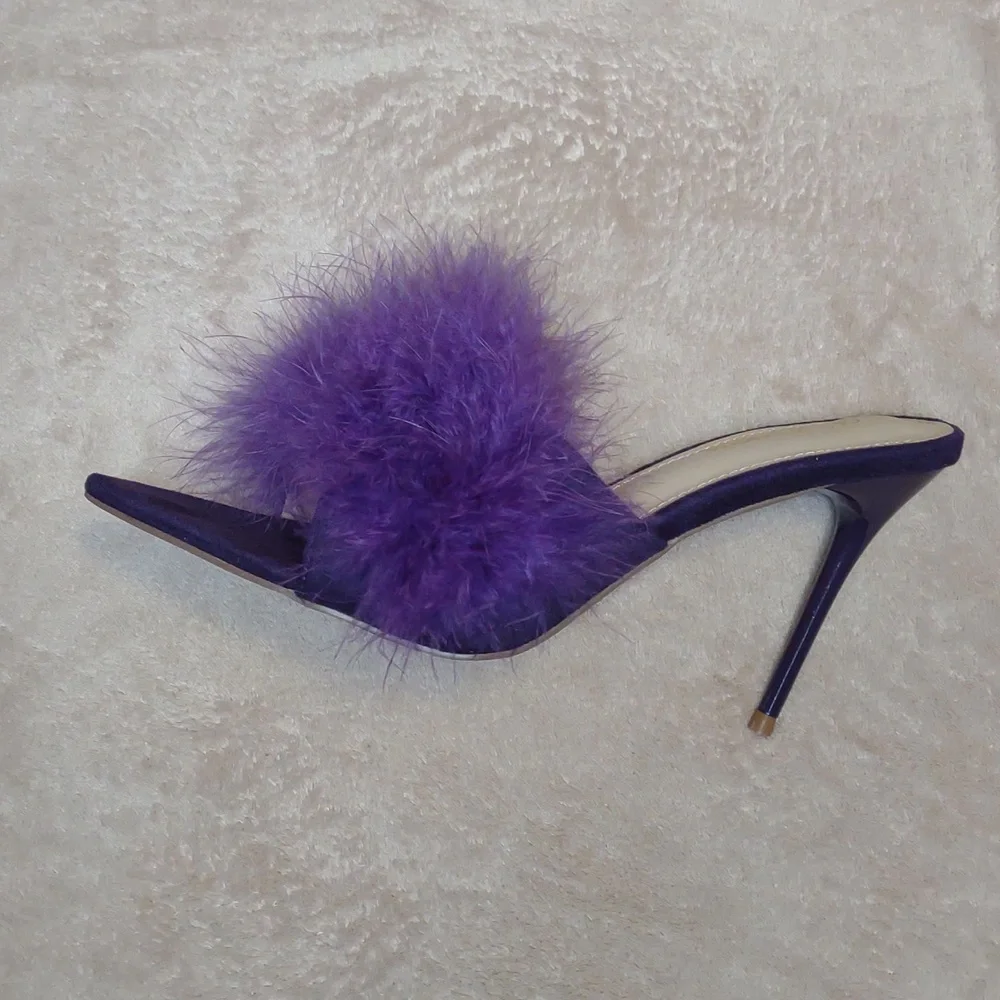 👣MELANTHA🩵 Feather Mules - Picture 12 of 16